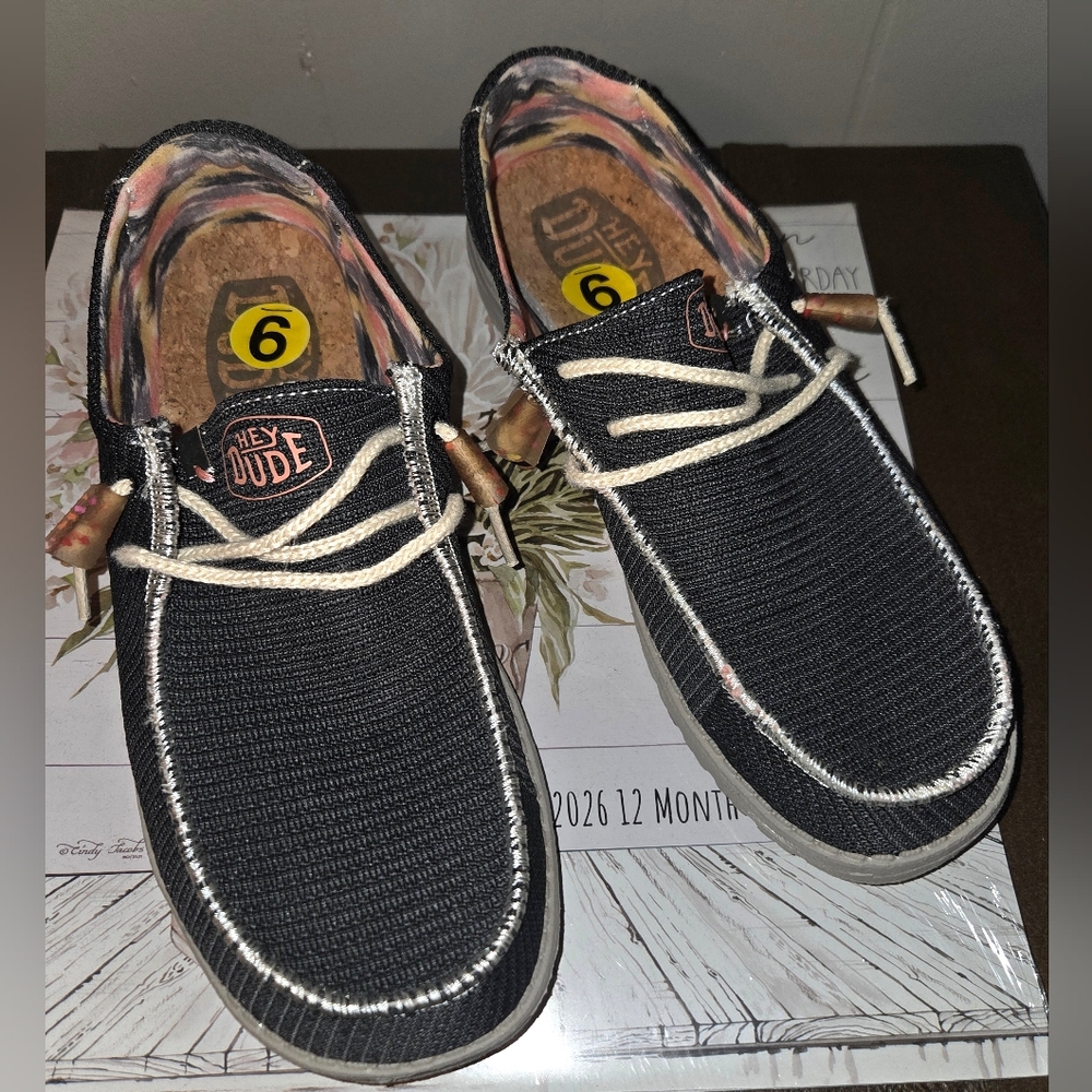 Hey Dude Wendy ECO Sox Black Size 9